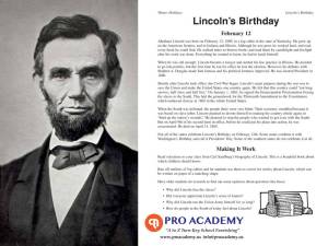 Lincolns bday marketing post